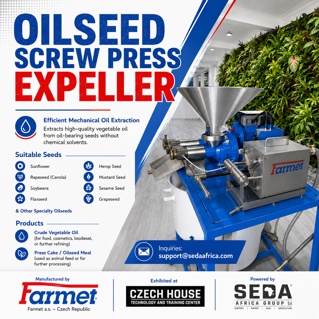 Oilseed Screw Press Expeller workshop technology poster