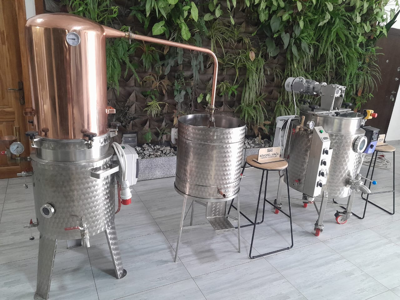 Stainless-steel and copper processing equipment at Czech House